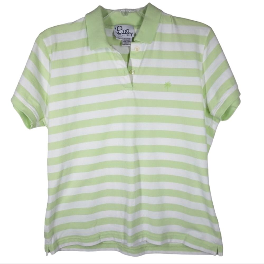 Vintage Lilly Pulitzer Striped Polo Shirt size XL